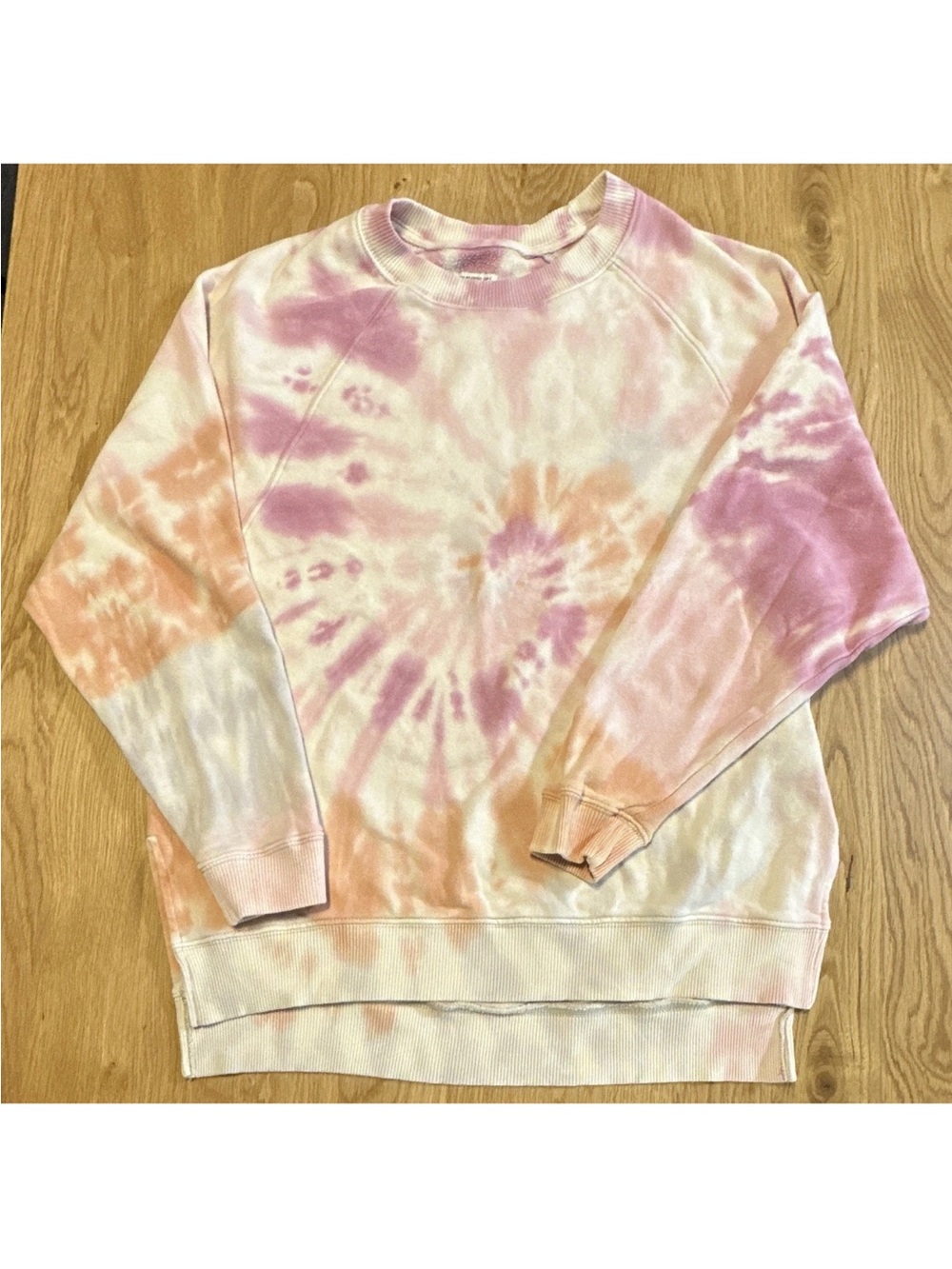 American Eagle Aerie Women's Tie-Dye Crewneck Fleece Pullover Sweatshirt XS